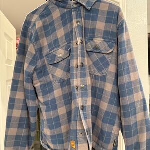 Blue and Beige Plaid Jacket